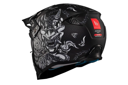 Kask motocyklowy MT STREETFIGHTER SV S HELLISH MATT BLACK/GREY czarny szary