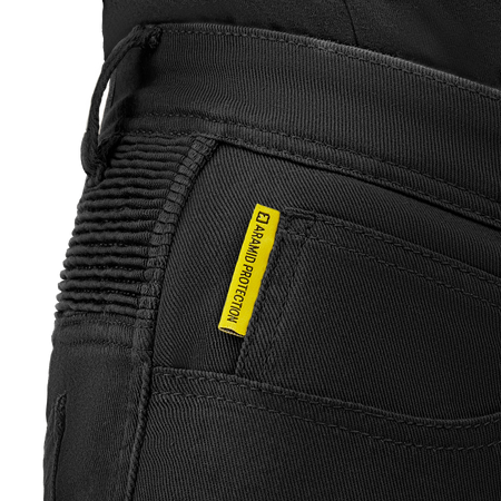 Spodnie jeansowe motocyklowe VORG REVO BLACK czarny