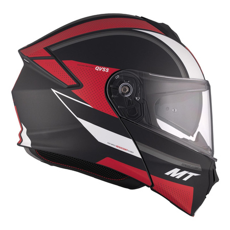 Kask motocyklowy MT GENESIS SV CAVE MATT BLACK/RED czarny czerwony biały