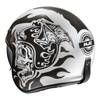 Kask motocyklowy otwarty HJC V31 Flame biały/czarny