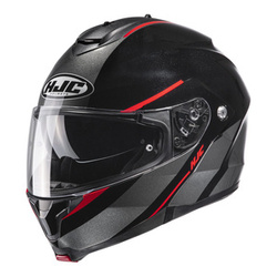 Kask motocyklowy szczękowy HJC C91 Tero czarny/czerwony