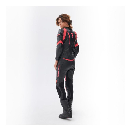 Damska kurtka motocyklowa skórzana Rebelhorn REBEL różowy-czarny