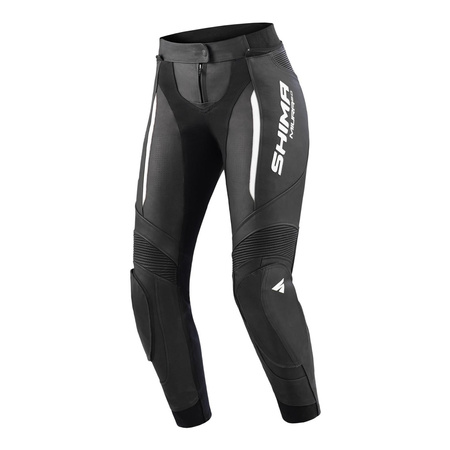 Damskie spodnie motocyklowe skórzane Shima MIURA 2.0 czarny/biały