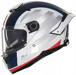 Kask motocyklowy MT THUNDER 4 SV THREADS GLOSS WHITE/BLUE biały niebieski czerwony