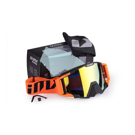 Gogle IMX Sand black/orange matt - szyba orange iridium + clear (2 szyby w zestawie)