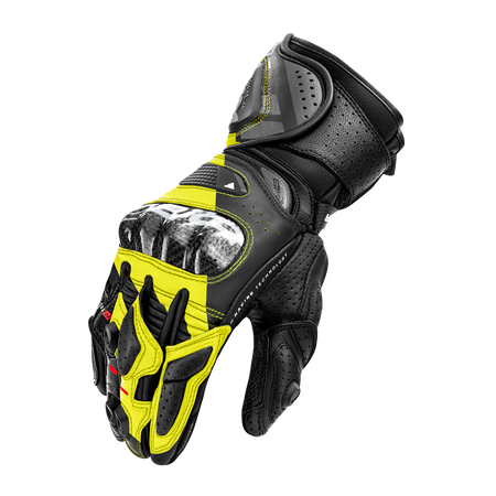 Rękawice motocyklowe sportowe skórzane Shima RS-3 fluo