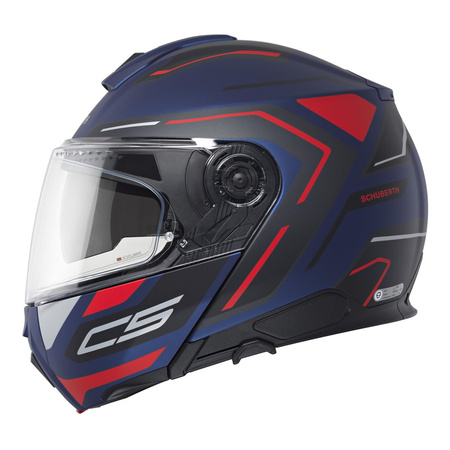 Kask motocyklowy SCHUBERTH C5 ECE OMEGA BLUE niebieski czerwony czarny biały
