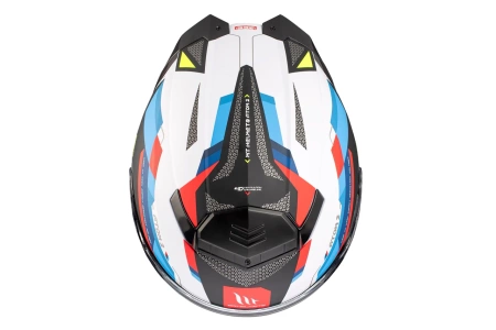 Kask motocyklowy MT ATOM 2 SV BAST WHITE/BLUE/RED biały niebieski czerwony czarny