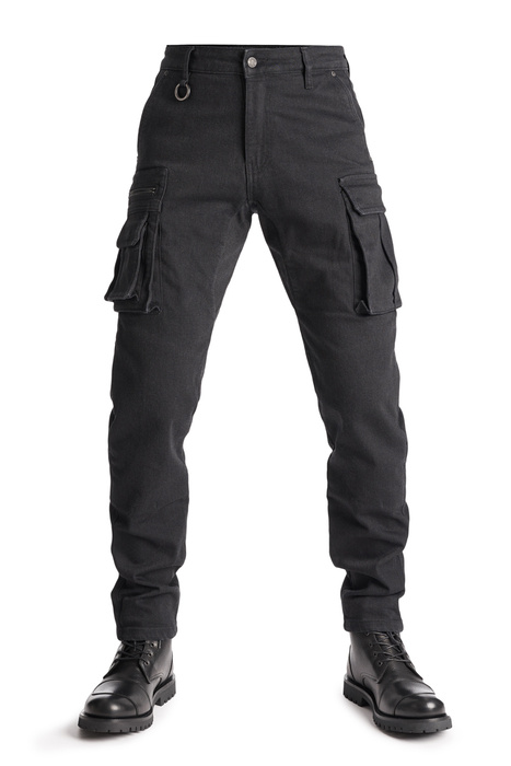 Jeansy Pando Moto Desert Cargo czarne