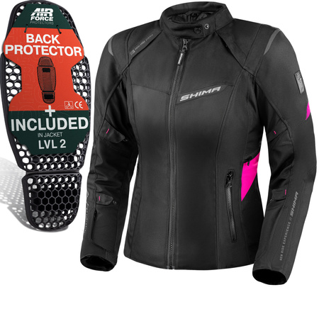 Damska kurtka motocyklowa tekstylna miejska/turystyczna Shima RUSH 2.0 różowy