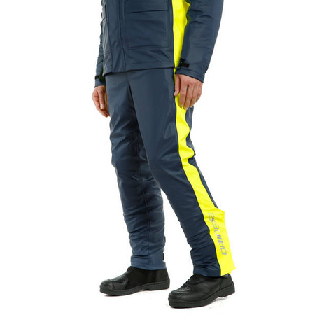 Spodnie przeciwdeszczowe motocyklowe DAINESE STORM 2 niebieski żółty fluo