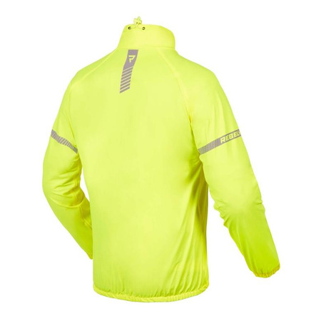 Kurtka przeciwdeszczowa odblaskowa motocyklowa Rebelhorn OCEAN żółty fluo unisex