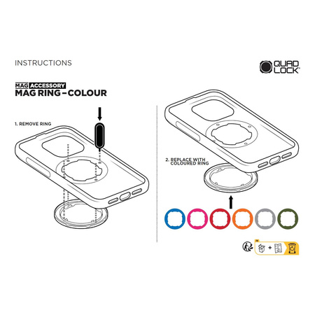 Pierścień do case QUAD LOCK MAG PURPLE fioletowy