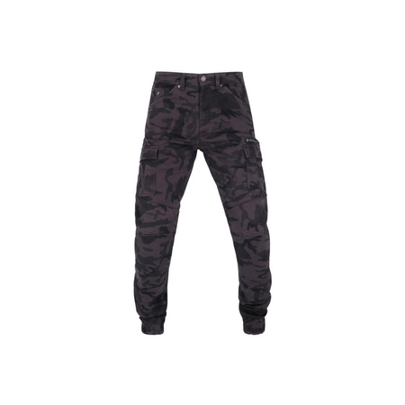 Spodnie jeans RICHA APACHE BLACK CAMO czarny szary