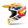 Kask motocyklowy AIROH WRAAAP 6DAYS SPAIN 2024 GLOSS żółty niebieski czerwony biały
