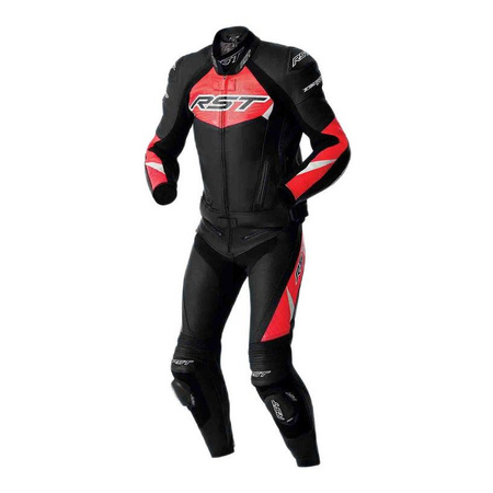 Kurtka motocyklowa skórzana RST TRACTECH EVO D3O BLACK/FLUO RED czarny czerwony fluo