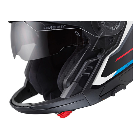 Kask motocyklowy SCHUBERTH J2 ECE SIGMA BLUE biały niebieski czerwony czarny