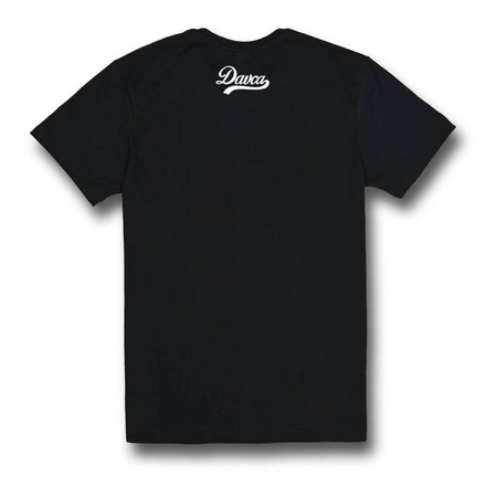 Koszulka codzienna T-shirt DAVCA CARDS BLACK czarny beżowy zielony