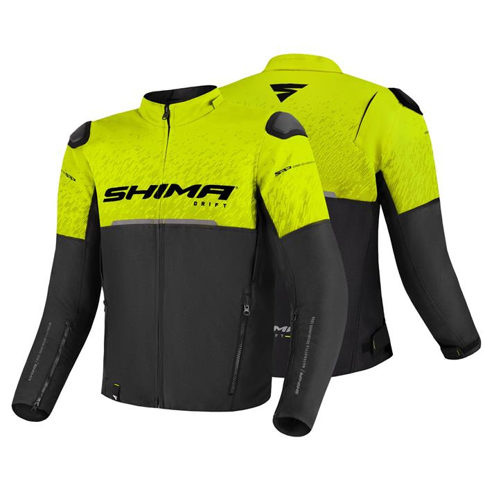 Kurtka motocyklowa tekstylna miejska Shima DRIFT fluo