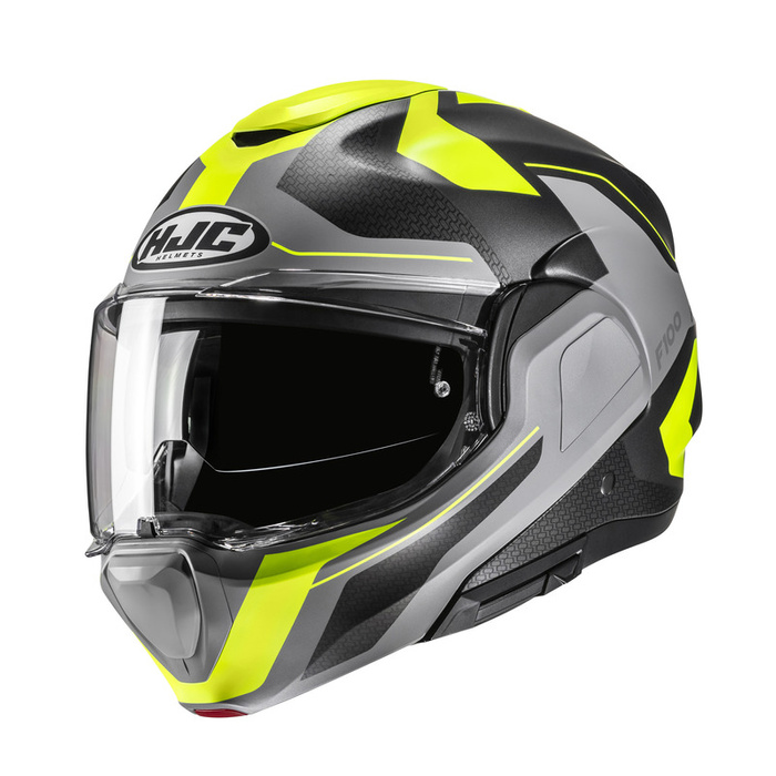 Kask motocyklowy HJC F100 Bios szary/żółty