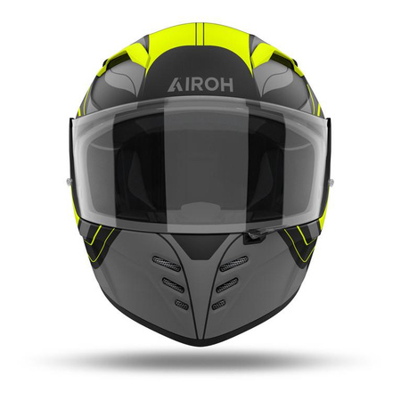 Kask motocyklowy AIROH CONNOR DUNK YELLOW MATT szary żółty fluo