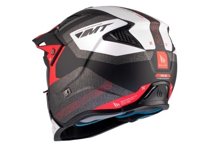 Kask motocyklowy MT STREETFIGHTER SV S TOTEM MATT PEARL RED czerwony szary czarny