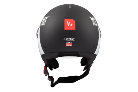 Kask motocyklowy MT STREET S INBOARD MATT BLACK/GREY czarny szary