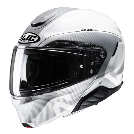 Kask motocyklowy szczękowy HJC RPHA 91 Combust biały/szary