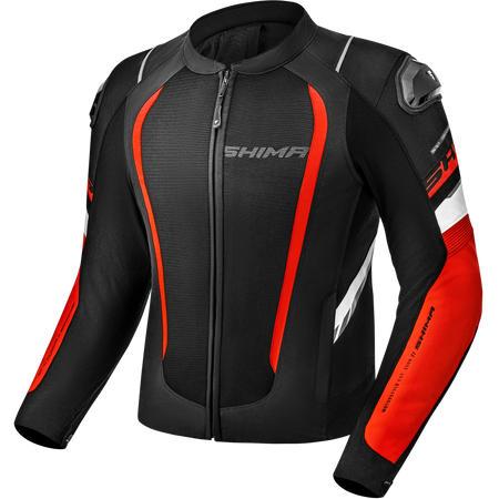 Kurtka motocyklowa tekstylna miejska Shima MESH PRO 2.0 czerwony