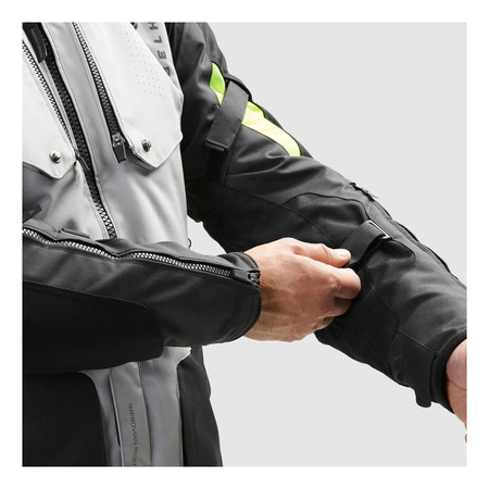 Kurtka motocyklowa tekstylna Rebelhorn HIKER IV czarny-szary-żółty fluo