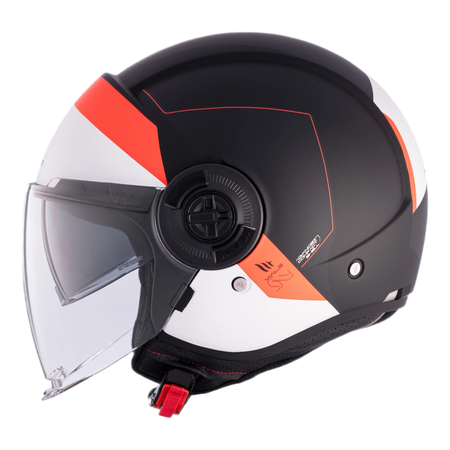Kask motocyklowy MT VIALE SV S 68 UNIT MATT RED czarny biały czerwony