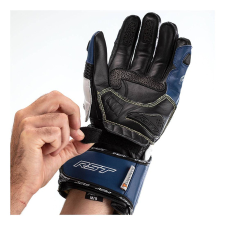 Rękawice motocyklowe RST TRACTECH EVO 4 CE BLUE/WHITE/BLACK biały czarny niebieski