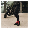 Damskie jeansy motocyklowe OZONE AGNESS II czarny sprany