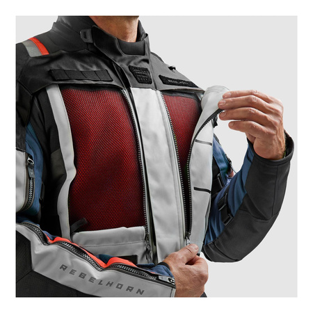 Kurtka motocyklowa tekstylna Rebelhorn CUBBY V czarny-piaskowy