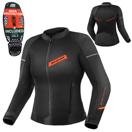 Damska kurtka motocyklowa tekstylna miejska Shima X-MESH 2.0 czerwony