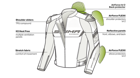 Kurtka motocyklowa sportowa/miejska skórzana Shima BANDIT czerwony