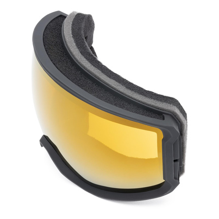 Gogle Snowboardowe IMX Peak Black Matt/Graphic Black - Szyba Podwójna Gold Irridium + Brown