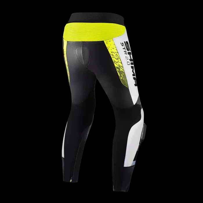 Spodnie motocyklowe skórzane sportowe Shima STR 2.0 fluo