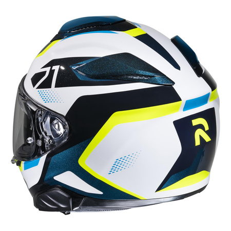 Kask motocyklowy integralny HJC RPHA 71 Hapel niebieski/żółty