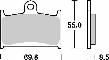 SBS KLOCKI HAMULCOWE KH145 / KH236 STREET CERAMIC KOLOR CZARNY