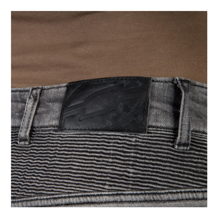Damskie jeansy motocyklowe OZONE ROXY sprany czarne