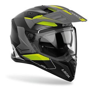 Kask motocyklowy AIROH BANDIT TUNE YELLOW MATT żółty fluo szary czarny