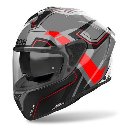 Kask motocyklowy AIROH SPARK 2 DART RED GLOSS czerwony szary czarny