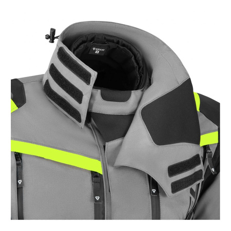 Kurtka motocyklowa damska SECA ARRAKIS III LADY TITANIUM szary żółty fluo czarny