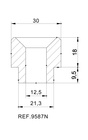 Adapter lusterek PUIG Hi-Tech IV / Tracker (9587N, lewy lub prawy) Czarny (N)