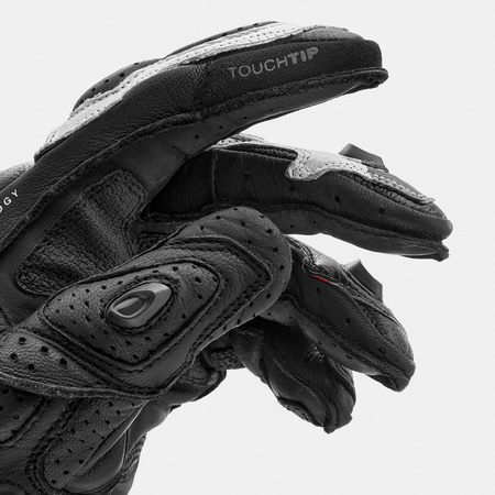 Rękawice motocyklowe sportowe skórzane Shima RS-3 biały