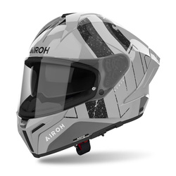 Kask motocyklowy AIROH MATRYX SCOPE LIGHT GREY biały szary czarny