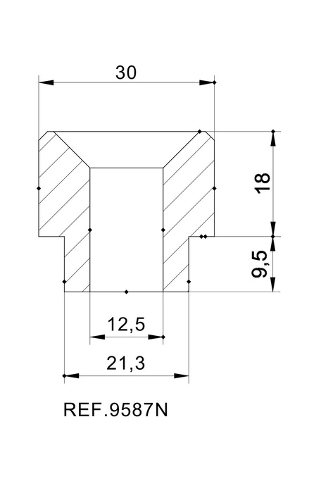 Adapter lusterek PUIG Hi-Tech IV / Tracker (9587N, lewy lub prawy) Czarny (N)