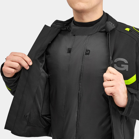 Kurtka motocyklowa VORG HORNET FLUO czarny żółty fluo