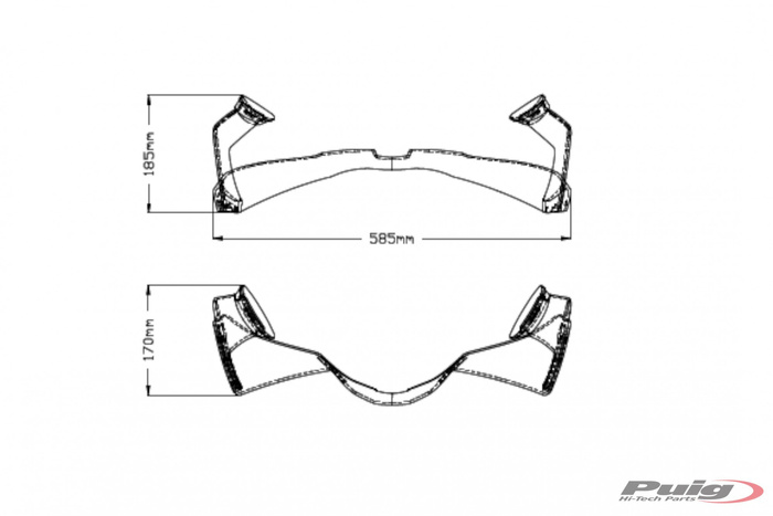 Przedni spoiler PUIG do Honda CBR1000RR-R 20-23 (wersja GP)